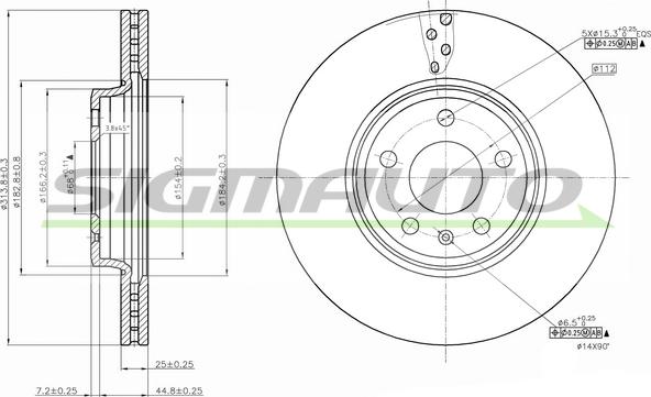 SIGMAUTO DBB663V - Гальмівний диск avtolavka.club