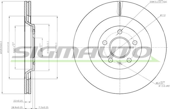 SIGMAUTO DBB667V - Гальмівний диск avtolavka.club