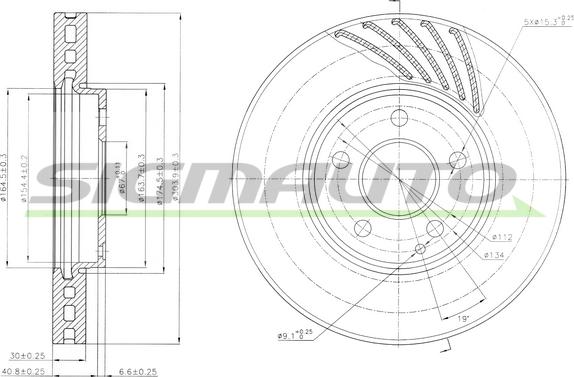 SIGMAUTO DBB638V - Гальмівний диск avtolavka.club