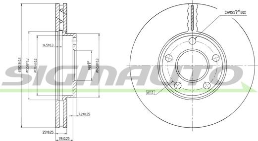 SIGMAUTO DBB014V - Гальмівний диск avtolavka.club