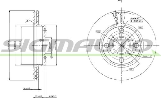 SIGMAUTO DBB084V - Гальмівний диск avtolavka.club