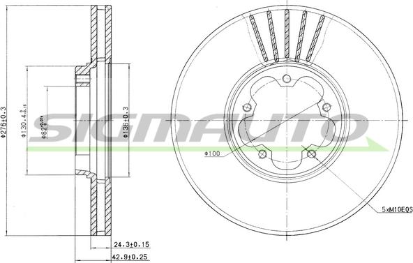 SIGMAUTO DBB113V - Гальмівний диск avtolavka.club