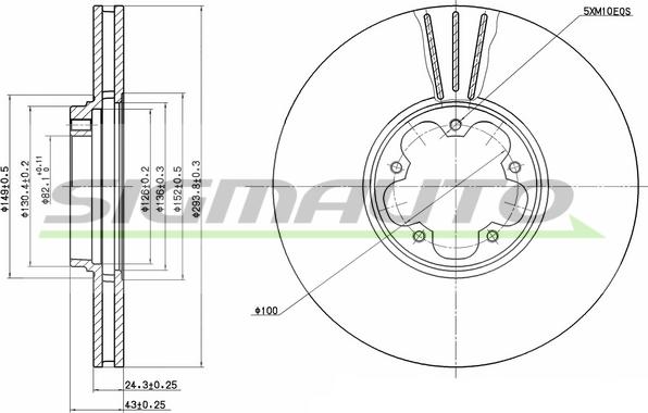 SIGMAUTO DBB112V - Гальмівний диск avtolavka.club