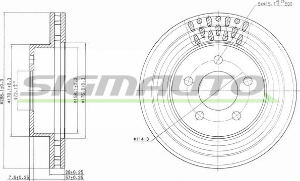 SIGMAUTO DBB184V - Гальмівний диск avtolavka.club