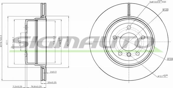 SIGMAUTO DBB868V - Гальмівний диск avtolavka.club