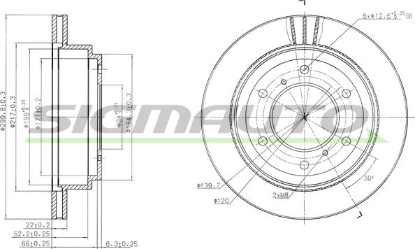 SIGMAUTO DBB385V - Гальмівний диск avtolavka.club