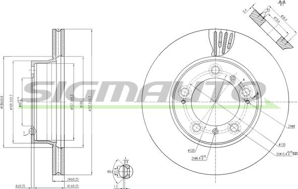 SIGMAUTO DBB293V - Гальмівний диск avtolavka.club