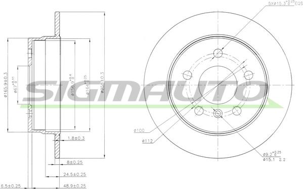 SIGMAUTO DBB258S - Гальмівний диск avtolavka.club