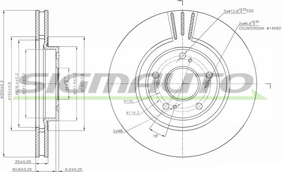 SIGMAUTO DBB266V - Гальмівний диск avtolavka.club