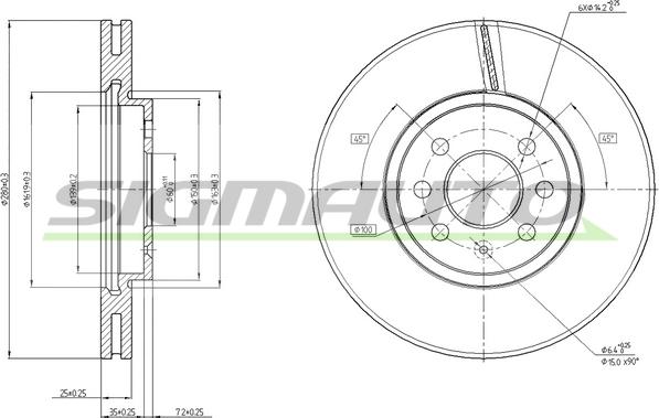 SIGMAUTO DBB236V - Гальмівний диск avtolavka.club