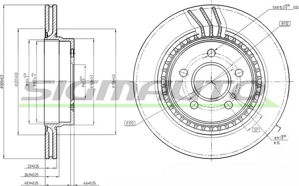 SIGMAUTO DBB700V - Гальмівний диск avtolavka.club