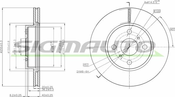 SIGMAUTO DBB710V - Гальмівний диск avtolavka.club