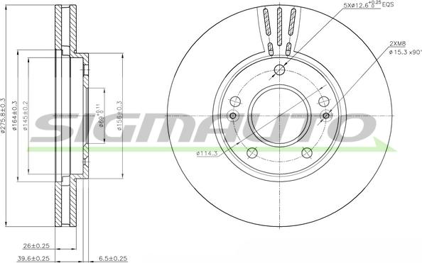 SIGMAUTO DBB786V - Гальмівний диск avtolavka.club