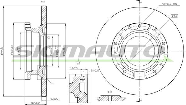 SIGMAUTO DBC472S - Гальмівний диск avtolavka.club