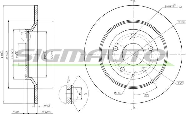 SIGMAUTO DBC609S - Гальмівний диск avtolavka.club