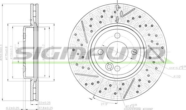 SIGMAUTO DBC126V - Гальмівний диск avtolavka.club