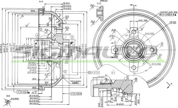 SIGMAUTO DR5139 - Гальмівний барабан avtolavka.club