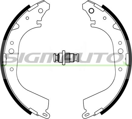 SIGMAUTO SFA555 - Комплект гальм, барабанний механізм avtolavka.club