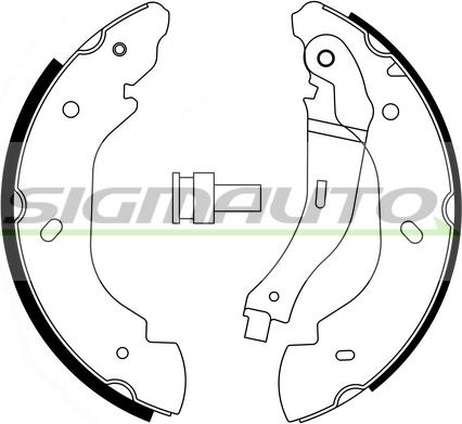 SIGMAUTO SFA240 - Комплект гальм, барабанний механізм avtolavka.club