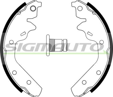 SIGMAUTO SFD519 - Комплект гальм, барабанний механізм avtolavka.club