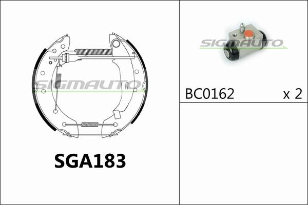 SIGMAUTO SGA183 - Комплект гальм, барабанний механізм avtolavka.club