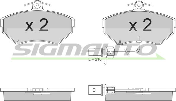 SIGMAUTO SPA935 - Гальмівні колодки, дискові гальма avtolavka.club
