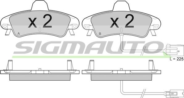 SIGMAUTO SPA932 - Гальмівні колодки, дискові гальма avtolavka.club