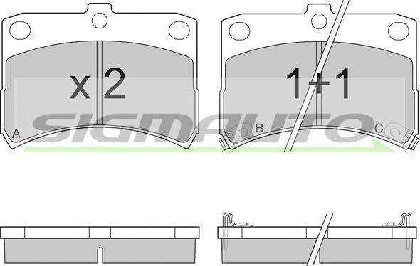 SIGMAUTO SPA929 - Гальмівні колодки, дискові гальма avtolavka.club