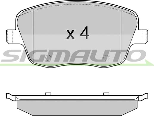 SIGMAUTO SPA973 - Гальмівні колодки, дискові гальма avtolavka.club