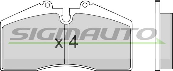 SIGMAUTO SPA449 - Гальмівні колодки, дискові гальма avtolavka.club