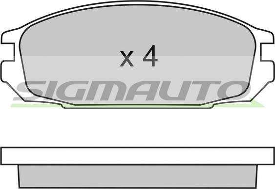SIGMAUTO SPA445 - Гальмівні колодки, дискові гальма avtolavka.club