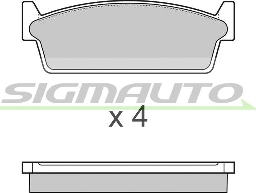 SIGMAUTO SPA440 - Гальмівні колодки, дискові гальма avtolavka.club