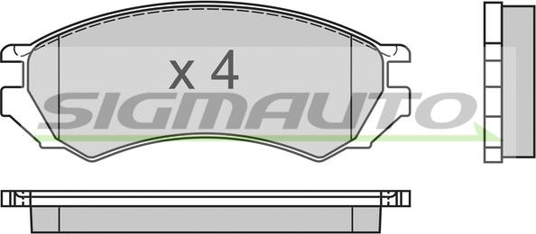 SIGMAUTO SPA468 - Гальмівні колодки, дискові гальма avtolavka.club