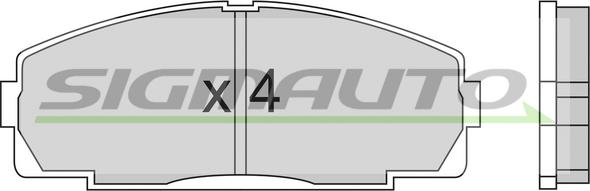 SIGMAUTO SPA438 - Гальмівні колодки, дискові гальма avtolavka.club