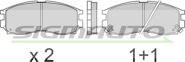 SIGMAUTO SPA509 - Гальмівні колодки, дискові гальма avtolavka.club
