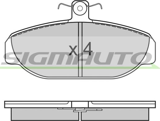 SIGMAUTO SPA616 - Гальмівні колодки, дискові гальма avtolavka.club