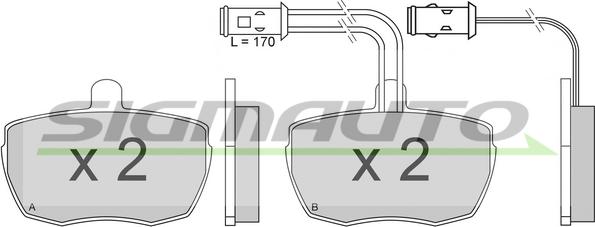 SIGMAUTO SPA610 - Гальмівні колодки, дискові гальма avtolavka.club