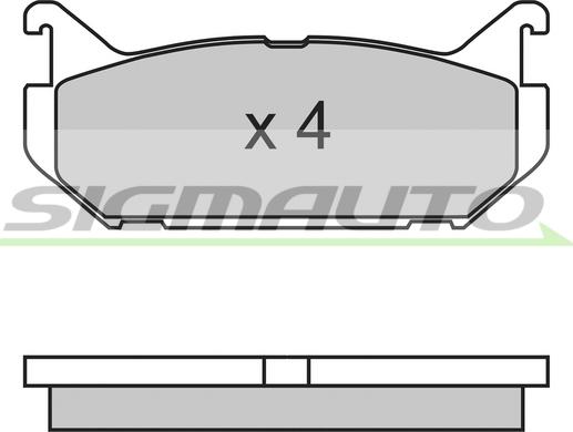 SIGMAUTO SPA632 - Гальмівні колодки, дискові гальма avtolavka.club