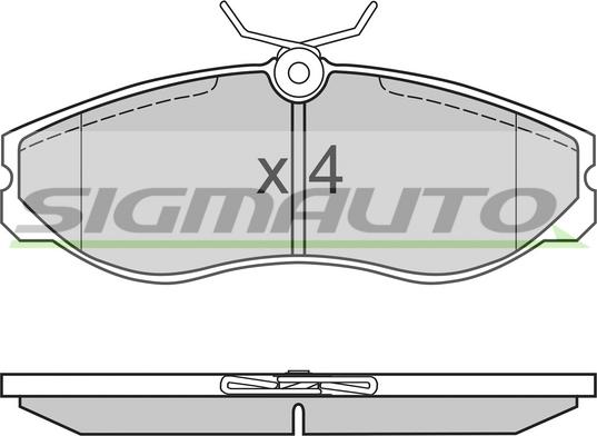 SIGMAUTO SPA624 - Гальмівні колодки, дискові гальма avtolavka.club