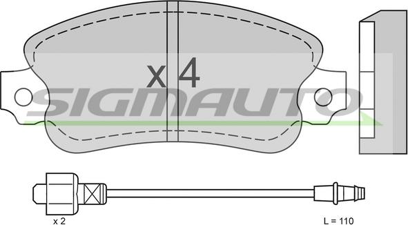 SIGMAUTO SPA127 - Гальмівні колодки, дискові гальма avtolavka.club