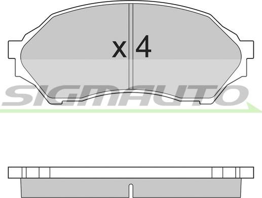 SIGMAUTO SPA895 - Гальмівні колодки, дискові гальма avtolavka.club