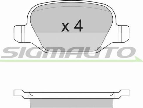 SIGMAUTO SPA891 - Гальмівні колодки, дискові гальма avtolavka.club