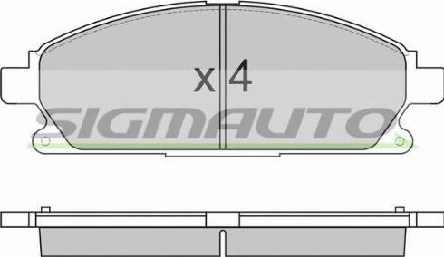 SIGMAUTO SPA857 - Гальмівні колодки, дискові гальма avtolavka.club