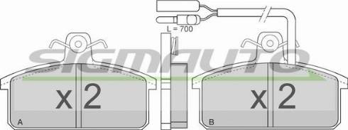SIGMAUTO SPA265 - Гальмівні колодки, дискові гальма avtolavka.club