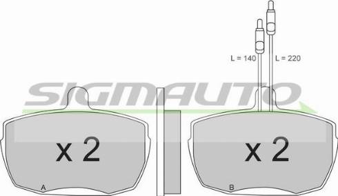 SIGMAUTO SPA204 - Гальмівні колодки, дискові гальма avtolavka.club