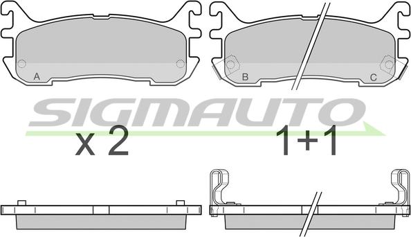 SIGMAUTO SPA759 - Гальмівні колодки, дискові гальма avtolavka.club