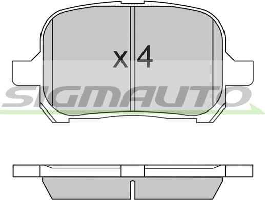 SIGMAUTO SPA761 - Гальмівні колодки, дискові гальма avtolavka.club