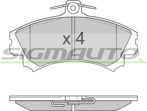 SIGMAUTO SPA702 - Гальмівні колодки, дискові гальма avtolavka.club