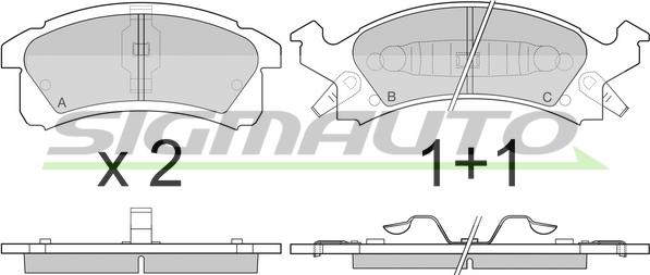 SIGMAUTO SPA779 - Гальмівні колодки, дискові гальма avtolavka.club