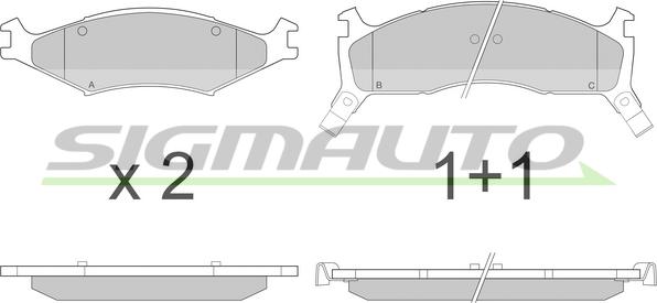 SIGMAUTO SPA772 - Гальмівні колодки, дискові гальма avtolavka.club